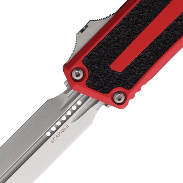 Microtech Auto Scarab II OTF Stonewash Red