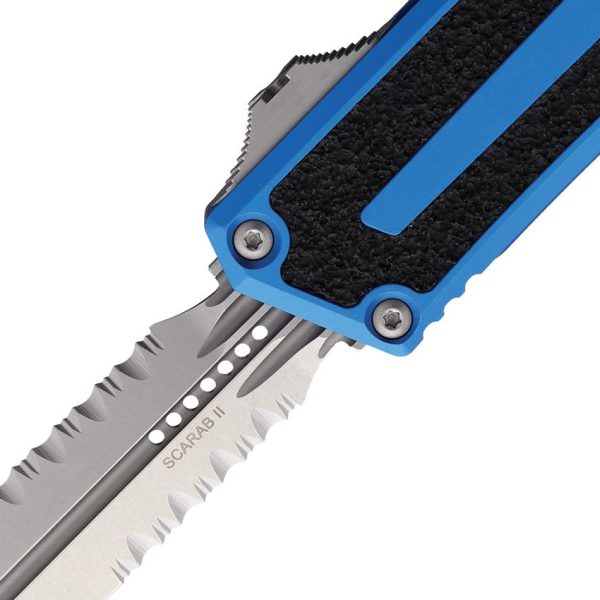 Microtech Auto Scarab II OTF Blue M390MK Stonewash