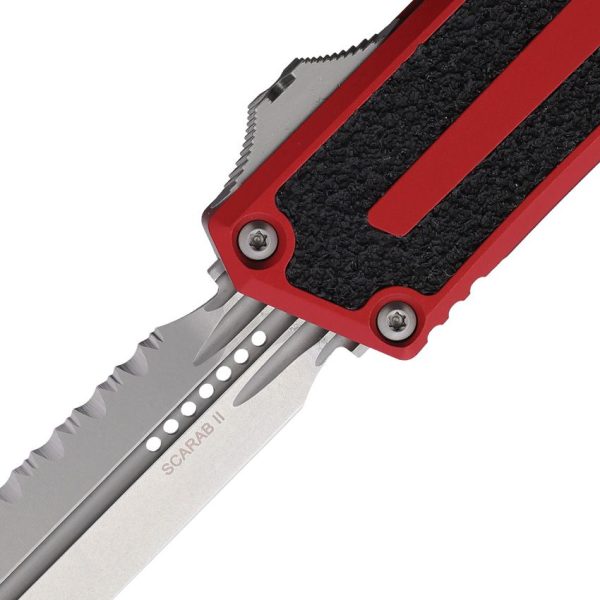 Microtech Auto Scarab II OTF Red Stonewash FS