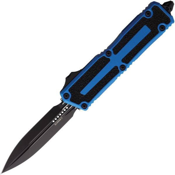 Microtech Auto Scarab II OTF Blue Two-Tone M390MK