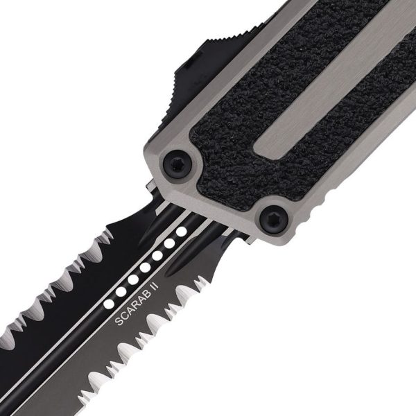 Microtech Auto Scarab II OTF - Gray Aluminum Handle