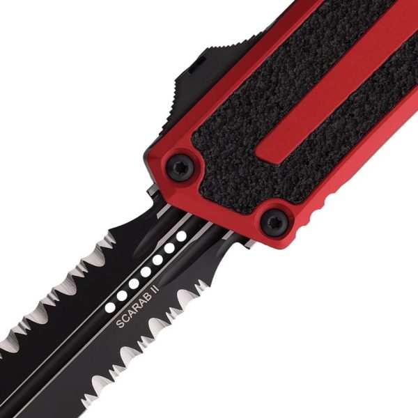 Microtech Auto Scarab II OTF Double Edge - Red Handle