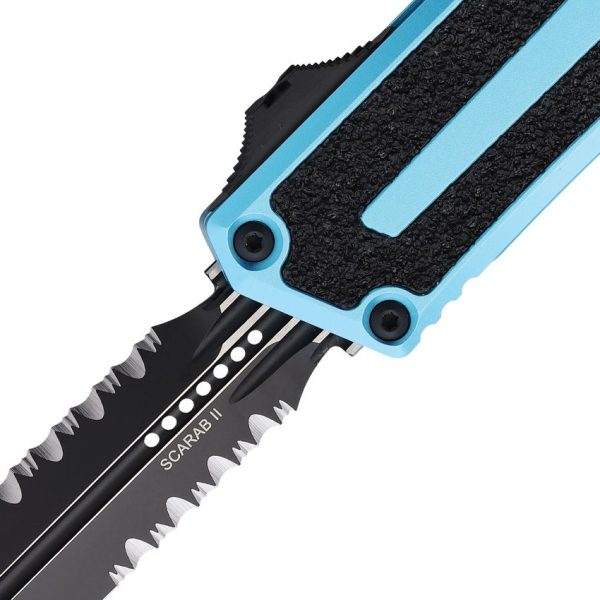 Microtech Auto Scarab II OTF - Turquoise Aluminum