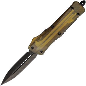 Microtech Auto Combat Troodon D/E Damascus - Ultem