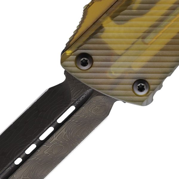 Microtech Auto Combat Troodon D/E Damascus - Ultem