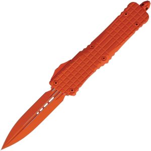 Microtech Auto Combat Troodon D/E - Orange Cerakote