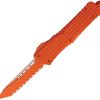 Microtech Combat Troodon T/E OTF Orange Cerakote Tanto
