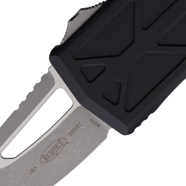 Microtech Auto Exocet OTF Apocalyptic Tanto - Black