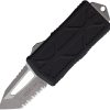 Microtech Auto Exocet OTF Serrated Stonewash - Black