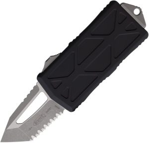 Microtech Auto Exocet OTF Serrated Stonewash - Black