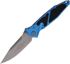 Microtech Socom Elite S/E Blue Handle Apocalyptic Blade