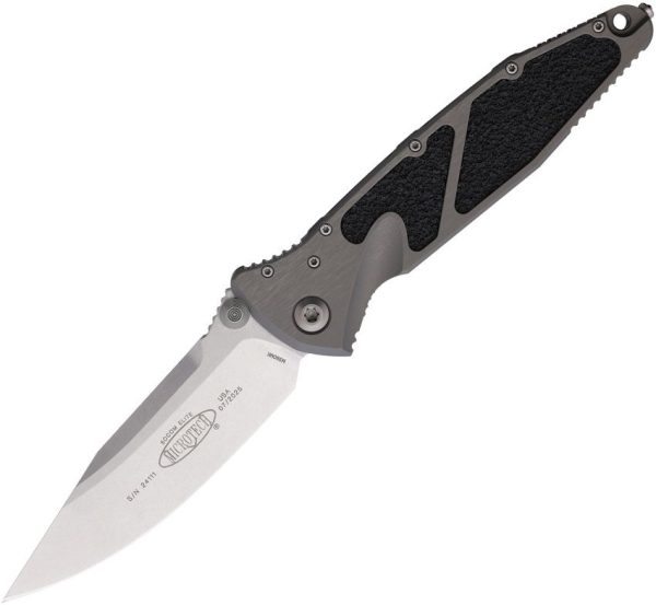 Microtech Socom Elite Gray Linerlock - Stonewash