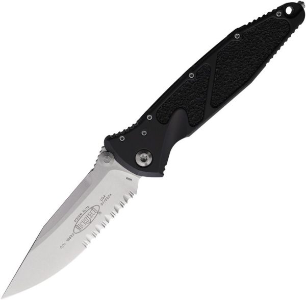 Microtech Socom Elite Partially Serrated Linerlock - Black