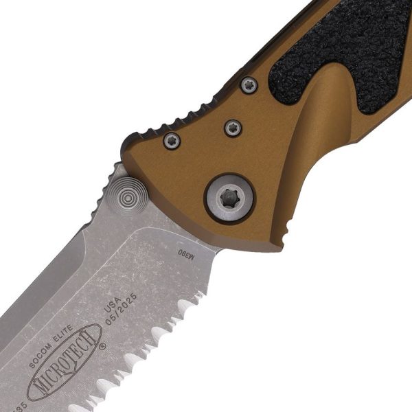 Microtech Socom Elite Linerlock - Tan Apocalyptic