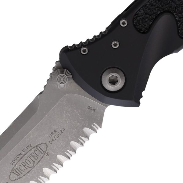 Microtech Socom Elite Linerlock - Black Apocalyptic