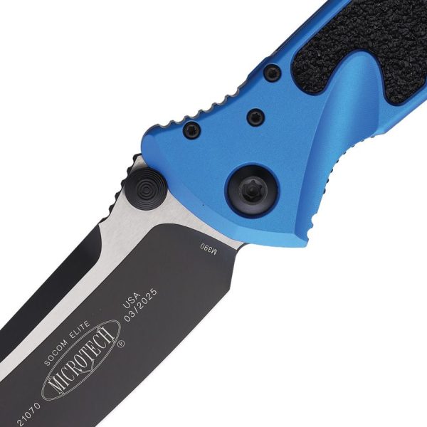 Microtech Socom Elite S/E Linerlock Blue Handle