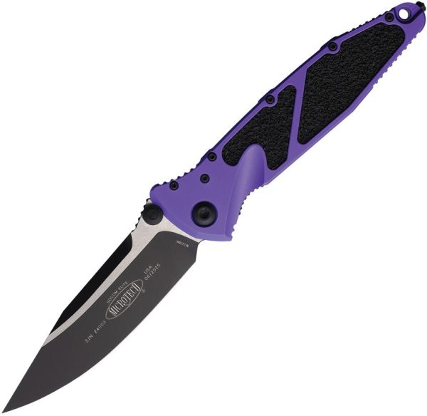Microtech Socom Elite S/E Linerlock Purple Handle