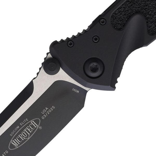 Microtech Socom Elite SE Linerlock - Black Aluminum