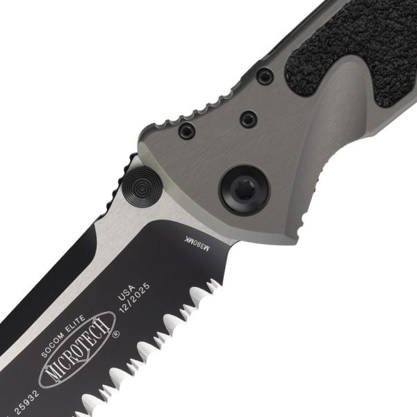Microtech Socom Elite SE Linerlock - Gray Serrated