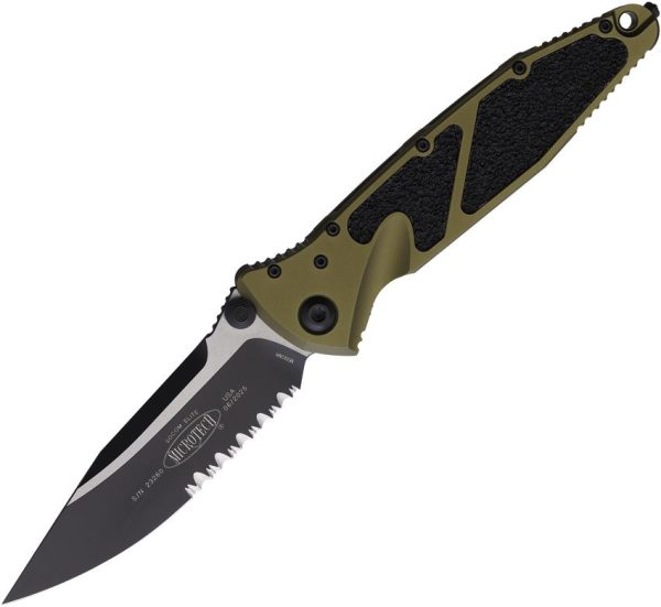 Microtech Socom Elite Linerlock - OD Green Aluminum