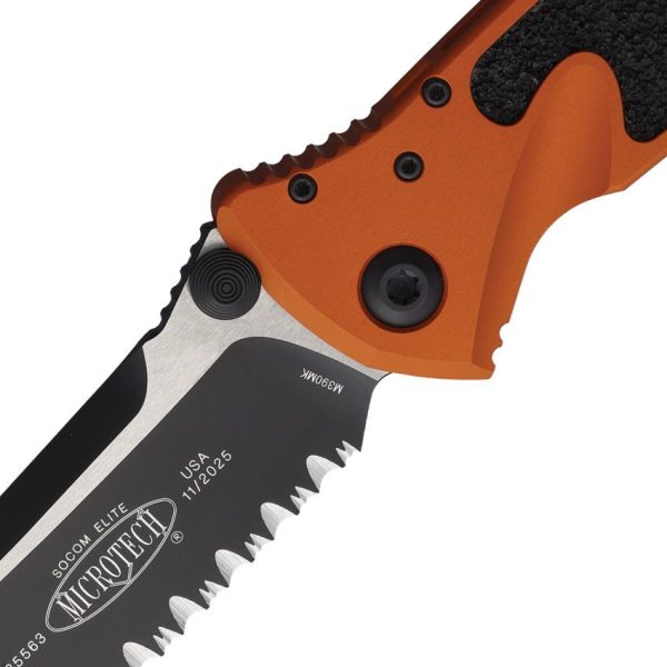 Microtech Socom Elite Linerlock - Tangerine Aluminum