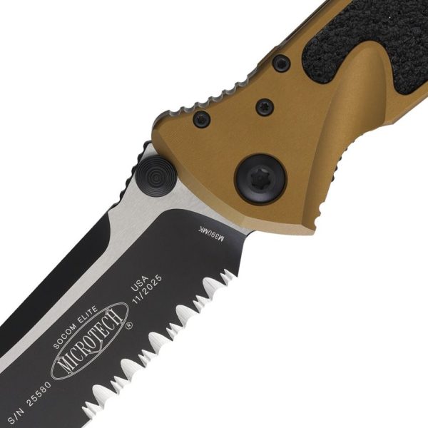Microtech Socom Elite Linerlock - Tan Aluminum