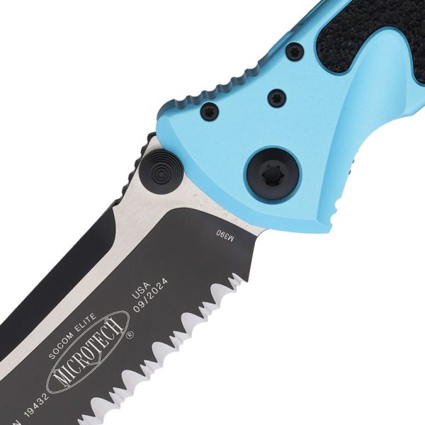 Microtech Socom Elite Linerlock - Turquoise Aluminum