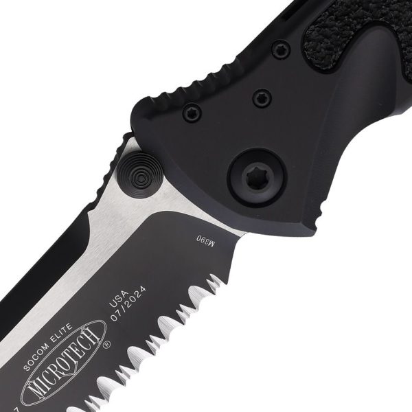 Microtech Socom Elite Linerlock - Black Aluminum