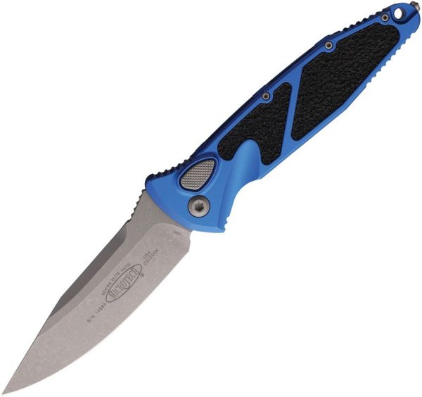 Microtech Socom Elite Auto Buttonlock Blue Handle