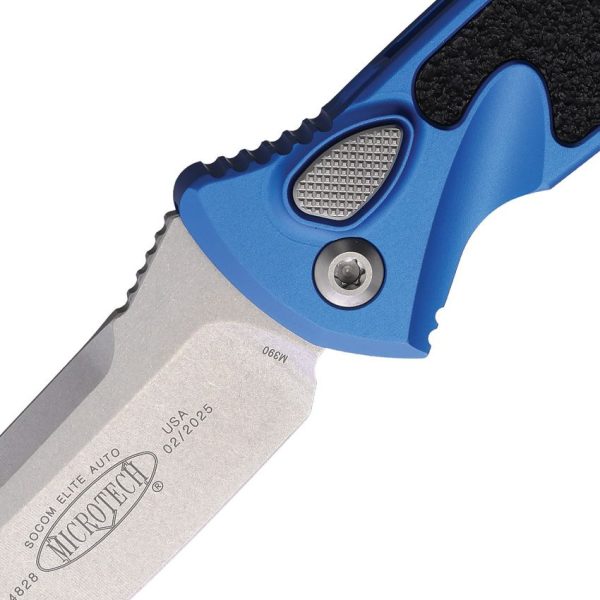 Microtech Socom Elite Auto Blue Stonewash Blade