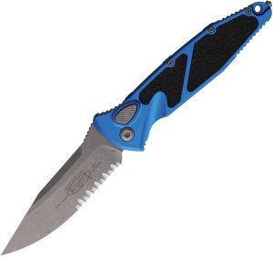 Microtech Auto Socom Elite Blue Apocalyptic Serrated