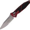 Microtech Auto Socom Elite Merlot Apocalyptic Serrated