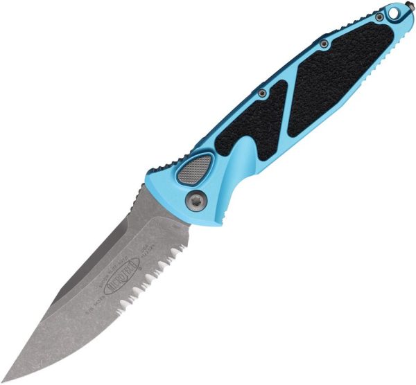 Microtech Socom Elite Auto Turquoise Apocalyptic Serrated