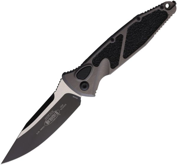 Microtech Auto Socom Elite Buttonlock - Gray Handle