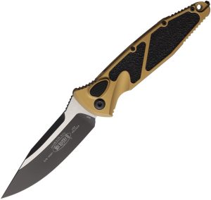 Microtech Auto Socom Elite Buttonlock - Tan Handle