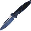 Microtech Auto Socom Elite Buttonlock - Weathered Blue