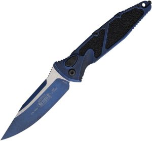 Microtech Auto Socom Elite Buttonlock - Weathered Blue