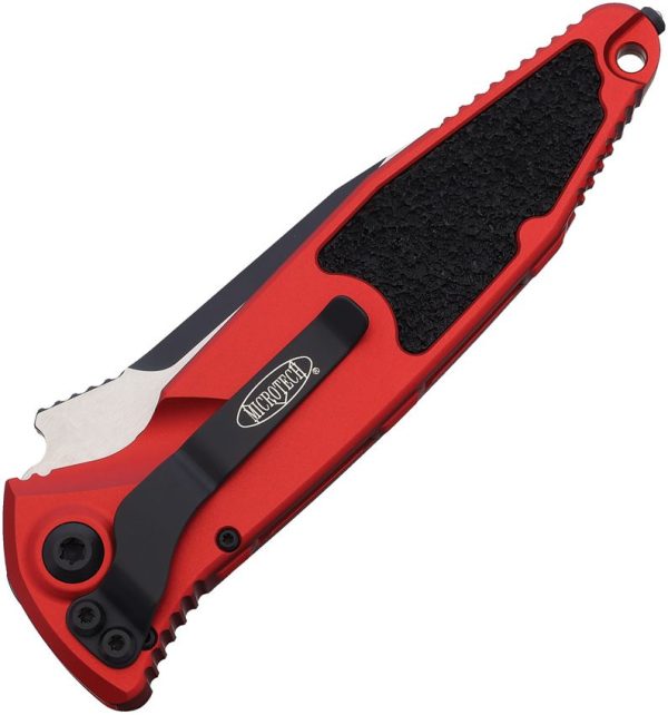 Microtech Socom Elite Buttonlock - Red Serrated
