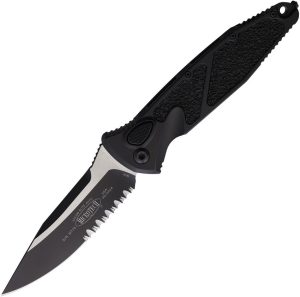 Microtech Socom Elite Buttonlock - Black Serrated