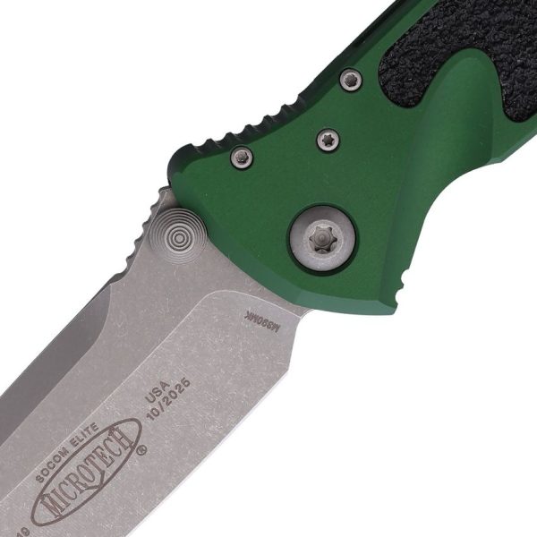 Microtech Socom Elite Linerlock Apocalyptic Emerald Green