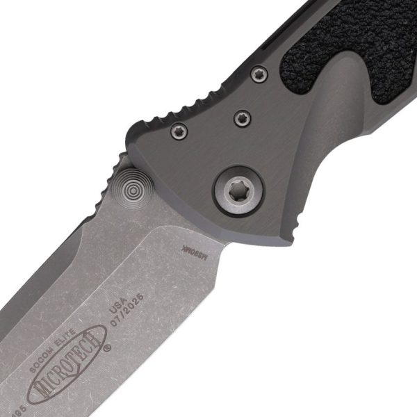 Microtech Socom Elite Linerlock Apocalyptic Gray Aluminum