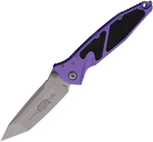 Microtech Socom Elite T/E Linerlock Folding Knife Purple Tanto