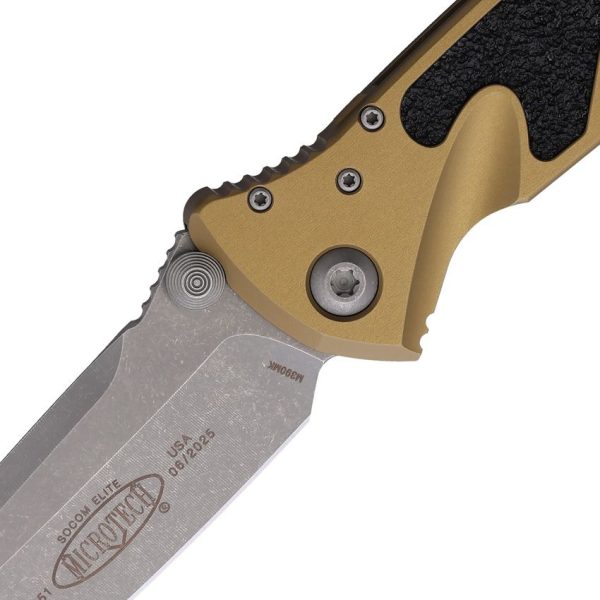 Microtech Socom Elite Linerlock Apocalyptic Tan Handle