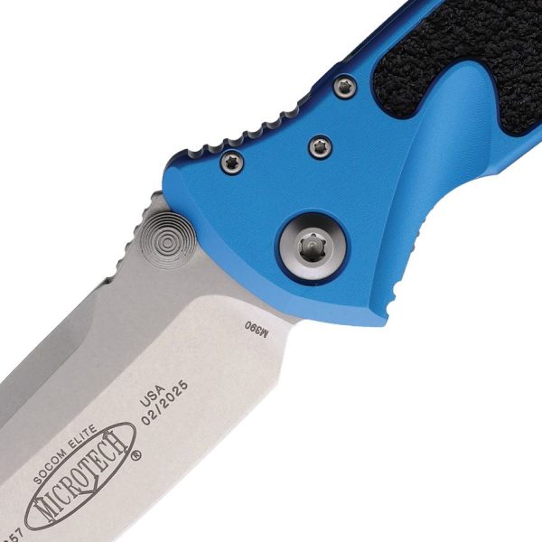 Microtech Socom Elite Linerlock Stonewash Blue Tanto