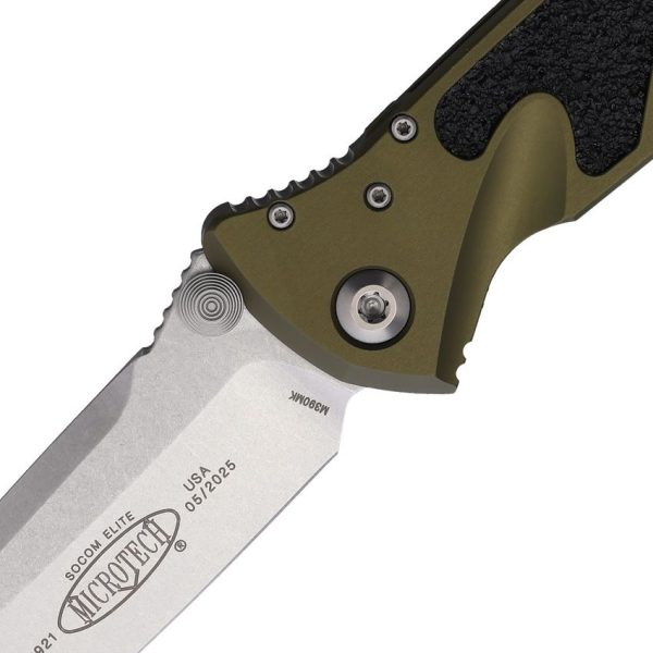 Microtech Socom Elite Linerlock Stonewash OD Green
