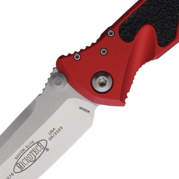 Microtech Socom Elite Linerlock Red Aluminum Tanto