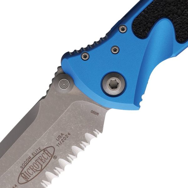 Microtech Socom Elite Linerlock Apocalyptic Blue