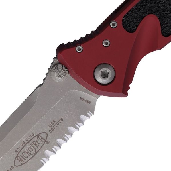 Microtech Socom Elite Linerlock Apocalyptic Merlot