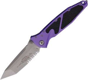 Microtech Socom Elite T/E Linerlock - Purple Aluminum