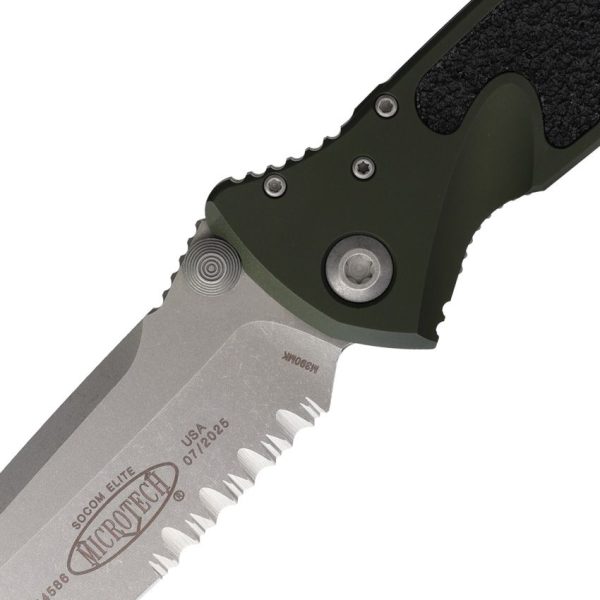 Microtech Socom Elite T/E Linerlock - Woodland Green